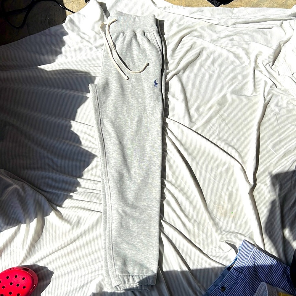 Tapered polo sweat pants